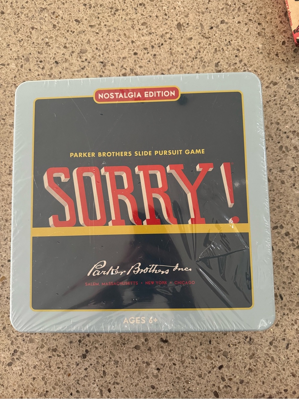 Parker Brothers Sorry! Nostalgia Edition Board Game. New